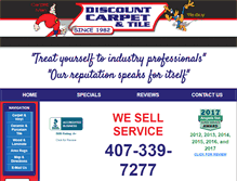 Tablet Screenshot of discountcarpet-tile.com